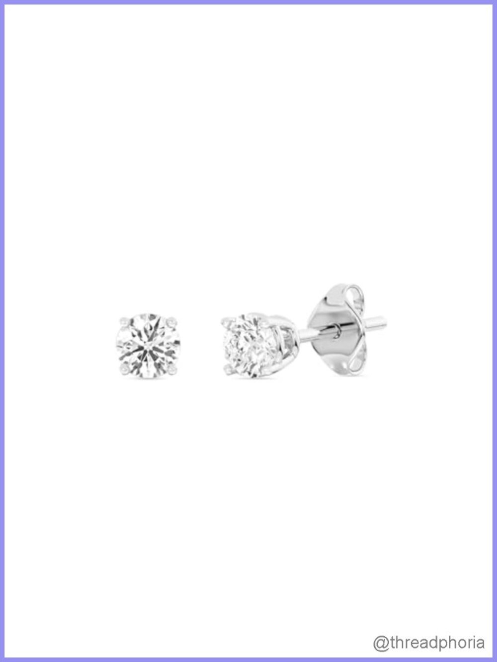 10KT White Gold Lab-Grown Diamond Stud Earrings 1/4 ct tw